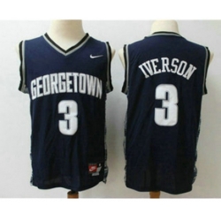 Georgetown Hoyas #3 Allen Iverson Black Colleg