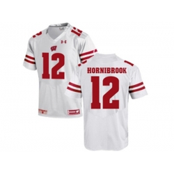 2016 Mens UA Wisconsin Badgers Alex Hornibrook #12 College Football Jersey - White