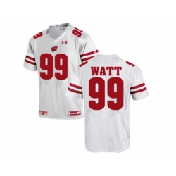 2016 Mens UA Wisconsin Badgers J.J Watt #99 College Football Jersey - White