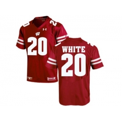 2016 Mens UA Wisconsin Badgers James White #20 College Football Jersey - Red