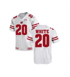 2016 Mens UA Wisconsin Badgers James White #20 College Football Jersey - White
