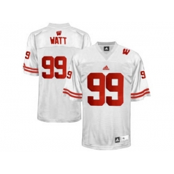 Mens Wisconsin Badgers J.J Watt #99 College Football Jersey - White