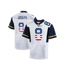2016 US Flag Fashion West Virginia Mountaineers Karl Joseph #8 College Football Elite Jerseys - White