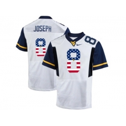 2016 US Flag Fashion West Virginia Mountaineers Karl Joseph #8 College Football Elite Jerseys - White