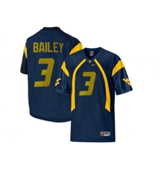 West Virginia Mountaineers Stedman Bailey #3 College Football Mesh Jersey - Navy Blue