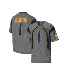 West Virginia Mountaineers Tavon Austin #1 College Football Mesh Jersey - Grey