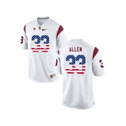 2016 US Flag Fashion USC Trojans Marcus Allen #33 College Football Jersey - White 2016 US Flag Fashion USC Trojans Marcus Allen #33 College Football Jersey - White