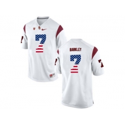 2016 US Flag Fashion USC Trojans Matt Barkley #7 College Football Jersey - White 2016 US Flag Fashion USC Trojans Matt Barkley #7 College Football Jersey - White