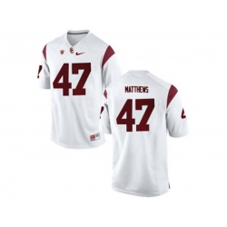 USC Trojans Clay Matthews #47 College Football Jersey - White USC Trojans Clay Matthews #47 College Football Jersey - White