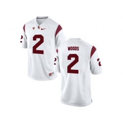 USC Trojans Robert Woods #2 Patch College Football Jersey - White USC Trojans Robert Woods #2 Patch College Football Jersey - White