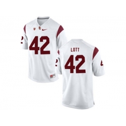 USC Trojans Ronnie Lott #42 College Football Jersey - White USC Trojans Ronnie Lott #42 College Football Jersey - White