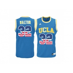 2016 US Flag Fashion Mens UCLA Bruins Bill Walton #32 College Basketball Jerseys - Blue 2016 US Flag Fashion Mens UCLA Bruins Bill Walton #32 College Basketball Jerseys - Blue