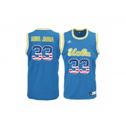 2016 US Flag Fashion Mens UCLA Bruins Kareem Abdul-Jabbar #33 College Basketball Jersey - Blue 2016 US Flag Fashion Mens UCLA Bruins Kareem Abdul-Jabbar #33 College Basketball Jersey - Blue