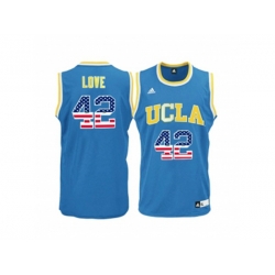 2016 US Flag Fashion Mens UCLA Bruins Kevin Love #42 Blue College Basketball Jersey - Blue 2016 US Flag Fashion Mens UCLA Bruins Kevin Love #42 Blue College Basketball Jersey - Blue