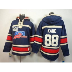 nhl jerseys #88 kane blue USA[pullover hooded sweatshirt]