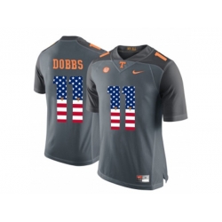 2016 US Flag Fashion 2016 Tennessee Volunteers Joshua Dobbs #11 College Football Limited Jersey - Grey