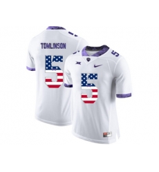 2016 US Flag Fashion Mens TCU Horned Frogs LaDainian Tomlinson #5 College Limited Football Jersey - White