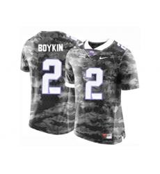 Mens TCU Horned Frogs Trevone Boykin #2 College Limited Football Jersey - Grey