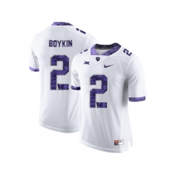 Mens TCU Horned Frogs Trevone Boykin #2 College Limited Football Jersey - White Mens TCU Horned Frogs Trevone Boykin #2 College Limited Football Jersey - White