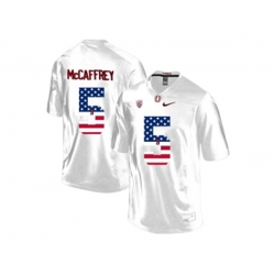 2016 US Flag Fashion-2016 Mens Stanford Cardinal Christian McCaffrey #5 College Football Jersey - White 2016 US Flag Fashion-2016 Mens Stanford Cardinal Christian McCaffrey #5 College Football Jersey - White