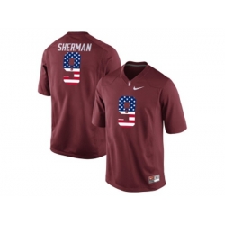 2016 US Flag Fashion-2016 Mens Stanford Cardinal Richard Sherman #9 College Football Jersey - Cardinal 2016 US Flag Fashion-2016 Mens Stanford Cardinal Richard Sherman #9 College Football Jersey - Cardinal