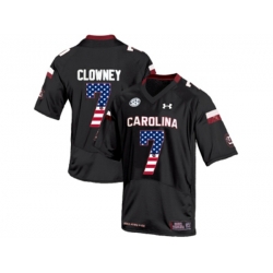 2016 US Flag Fashion-Mens South Carolina Gamecocks Jadeveon Clowney #7 College Football Jersey - Black