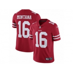 San Francisco 49ers #16 Joe Montana Vapor Untouchable Limited Red Team Color NFL Jersey San Francisco 49ers #16 Joe Montana Vapor Untouchable Limited Red Team Color NFL Jersey