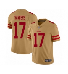 San Francisco 49ers #17 Emmanuel Sanders Limited Gold Inverted Legend Football Jersey