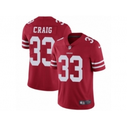San Francisco 49ers #33 Roger Craig Vapor Untouchable Limited Red Team Color NFL Jersey San Francisco 49ers #33 Roger Craig Vapor Untouchable Limited Red Team Color NFL Jersey
