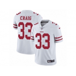 San Francisco 49ers #33 Roger Craig Vapor Untouchable Limited White NFL Jersey San Francisco 49ers #33 Roger Craig Vapor Untouchable Limited White NFL Jersey