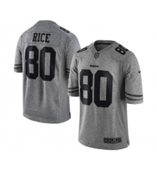 San Francisco 49ers #80 Jerry Rice Limited Gray Gridiron Football Jersey