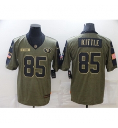 San Francisco 49ers #85 George Kittle Nike Olive 2021 Salute To Service Limited Player Jersey