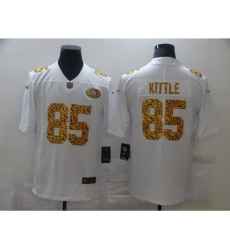 San Francisco 49ers #85 George Kittle White Nike Leopard Print Limited Jersey
