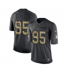 San Francisco 49ers #95 Kentavius Street Limited Black 2016 Salute to Service Football Jersey