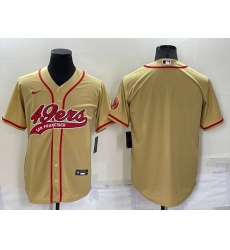 San Francisco 49ers Blank Gold Stitched MLB Cool Base Nike Baseball Jersey