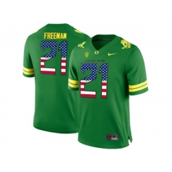 2016 US Flag Fashion 2016 Mens Oregon Duck Royce Freeman #21 College Football Limited Jerseys - Apple Green 2016 US Flag Fashion 2016 Mens Oregon Duck Royce Freeman #21 College Football Limited Jerseys - Apple Green