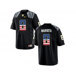 2016 US Flag Fashion Mens Oregon Duck Marcus Mariota #8 College Football Limited Jerseys - Black 2016 US Flag Fashion Mens Oregon Duck Marcus Mariota #8 College Football Limited Jerseys - Black