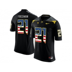 2016 US Flag Fashion Mens Oregon Ducks Royce Freeman #21 College Football Limited Jersey - Black 2016 US Flag Fashion Mens Oregon Ducks Royce Freeman #21 College Football Limited Jersey - Black