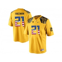 2016 US Flag Fashion Mens Oregon Ducks Royce Freeman #21 College Football Limited Jersey - Yellow 2016 US Flag Fashion Mens Oregon Ducks Royce Freeman #21 College Football Limited Jersey - Yellow