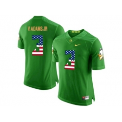 2016 US Flag Fashion Mens Oregon Ducks Vernon Adams Jr.#3 College Football Limited Jersey - Apple Green 2016 US Flag Fashion Mens Oregon Ducks Vernon Adams Jr.#3 College Football Limited Jersey - Apple Green