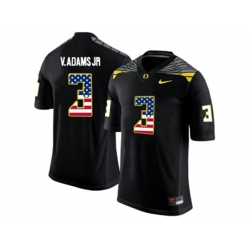 2016 US Flag Fashion Mens Oregon Ducks Vernon Adams Jr.#3 College Football Limited Jersey - Black 2016 US Flag Fashion Mens Oregon Ducks Vernon Adams Jr.#3 College Football Limited Jersey - Black