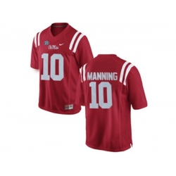 Mens Ole Miss Rebels Eli Manning 10 College Alumni Football Limited Jersey - Red