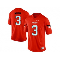 Mens Oklahoma State Cowboys Brandon Weeden #3 Pro Combat College Football Jersey - Orange Mens Oklahoma State Cowboys Brandon Weeden #3 Pro Combat College Football Jersey - Orange