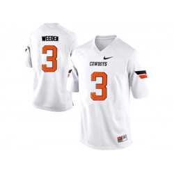 Mens Oklahoma State Cowboys Brandon Weeden #3 Pro Combat College Football Jersey - White Mens Oklahoma State Cowboys Brandon Weeden #3 Pro Combat College Football Jersey - White