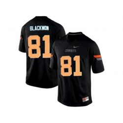 Mens Oklahoma State Cowboys Justin Blackmon #81 Pro Combat College Football Jersey - Black Mens Oklahoma State Cowboys Justin Blackmon #81 Pro Combat College Football Jersey - Black