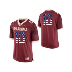 2016 US Flag Fashion Mens Oklahoma Sooners #10 College Limited Football Jersey - Crimson 2016 US Flag Fashion Mens Oklahoma Sooners #10 College Limited Football Jersey - Crimson