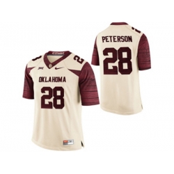 Mens Oklahoma Sooners Adrian Peterson #28 College Limited Football Jersey - White Mens Oklahoma Sooners Adrian Peterson #28 College Limited Football Jersey - White