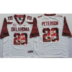 Oklahoma Sooners #28 Adrian Peterson White Player Fashion Stitched NCAA Jersey Oklahoma Sooners #28 Adrian Peterson White Player Fashion Stitched NCAA Jersey