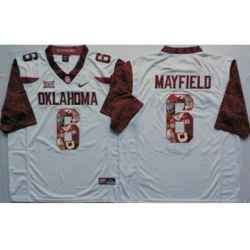 Oklahoma Sooners #6 Baker Mayfield White Player Fashion Stitched NCAA Jersey Oklahoma Sooners #6 Baker Mayfield White Player Fashion Stitched NCAA Jersey