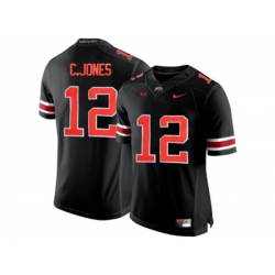2016 Ohio State Buckeyes C.Jones #12 College Football Limited Jersey - Blackout 2016 Ohio State Buckeyes C.Jones #12 College Football Limited Jersey - Blackout